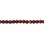 4mm - Czech - Opaque Red and Black - Strand (16") - Glass Druk Round Bead