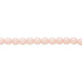 4mm - Czech - Opaque Light Pink - Strand (16") - Glass Druk Dipped Décor Round Bead