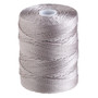 Thread, C-Lon®, nylon. 1 x Spool Size 0.5mm - 92yds (3-ply twisted) Nickel