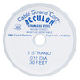 3-Strand 0.012" - Acculon® - Ant Gold - 30 Foot spool - Nylon-coated Stainless Steel Beading Wire