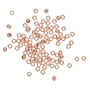 Crimp, copper-plated brass, 2.5x2mm rondelle. Sold per pkg of 500.