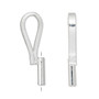 Brooch converter, vertical, silver-plated brass, 32x10mm. Sold per pkg of 10.