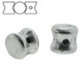 PLT46-00030-01700 - 4x6mm - Czech Beads - Matte Silver - Strand (30 beads) Glass Pellet Beads