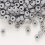 6-498F - 6/0 - Miyuki - Opaque Matte Grey - 25gms - Glass Round Seed Bead