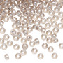 6-4614 - 6/0 - Miyuki - Translucent Pearlized Pewter Colour Lined Pink- 25gms - Glass Round Seed Bead