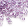 TR5-1113 - Miyuki - #5 - Transparent Clear Colour Lined Lilac - 25gms - Triangle Glass Bead