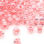 TR5-1122 - Miyuki - #5 - Transparent Clear Colour Lined Salmon - 25gms - Triangle Glass Bead