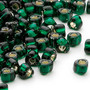 TR5-1806 - Miyuki - #5 - Silver Lined Translucent Dark Green - 25gms - Triangle Glass Bead