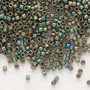 DB0324 - 11/0 - Miyuki Delica - Opaque Matte Metallic Rainbow Dark Green - 50gms - Cylinder Seed Bead