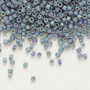 DB1063 - 11/0 - Miyuki Delica - Opaque Matte Metallic Gold Luster Rainbow Blue Violet - 50gms - Cylinder Seed Beads