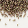 DB0380 - 11/0 - Miyuki Delica - Opaque Matte Gold Luster Rainbow Olive Rose - 50gms - Cylinder Seed Bead