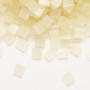 TL2554 - Miyuki Tila - Semi-Transparent Silk Luster Light Yellow - 10gms - Two Hole Square glass beads