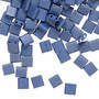 TL2075 - Miyuki Tila - Opaque Satin Matte Denim Blue - 10gms - Two Hole Square glass beads