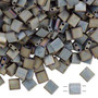 TL2002 - Miyuki Tila - Opaque Metallic Silver Grey - 10gms - Two Hole Square glass beads