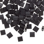 TL401F - Miyuki Tila - Opaque Matte Black - 40gms - Two Hole Square glass beads