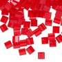 TL140 - Miyuki Tila - Transparent Light Fire Red - 40gms - Two Hole Square glass beads