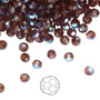 4mm - Preciosa Czech - Light Burgundy AB - 24pk - Faceted Round Crystal