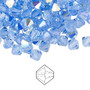 6mm - Preciosa Czech - Light sapphire AB - 24pk - Faceted Bicone Crystal