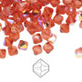 6mm - Preciosa Czech - Padparadscha AB - 24pk - Faceted Bicone Crystal