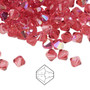 6mm - Preciosa Czech - Indian Pink AB - 24pk - Faceted Bicone Crystal