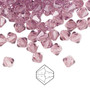 6mm - Preciosa Czech - Light Amethyst - 24pk - Faceted Bicone Crystal