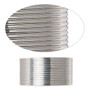 Wire, Beadalon®, stainless steel, 3/4 hard, half-round, 20 gauge. Sold per pkg of 9 meters.