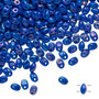 Bead, Preciosa Twin™, Pressed Superduo, Czech pressed glass, rainbow cobalt, 5x2.5mm oval with 2 holes. Sold per 50-gram pkg.
