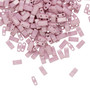 HTL599 - Miyuki - Opaque Ceylon Rose - 5mm x 2.3mm - 40gms (approx 1000 beads) - Half Tila Beads (two-hole)