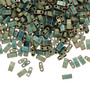 HTL2008 - Miyuki - Opaque Matte Metallic Patina Iris - 5mm x 2.3mm - 40gms (approx 1000 beads) - Half Tila Beads (two-hole)