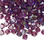 6mm - Preciosa Czech - Amethyst AB - 144pk - Faceted Bicone Crystal