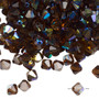 6mm - Preciosa Czech - Smoked Topaz AB - 144pk - Faceted Bicone Crystal