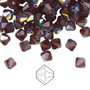 6mm - Preciosa Czech - Burgundy AB - 144pk - Faceted Bicone Crystal