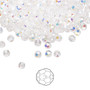 3mm - Preciosa Czech - Crystal AB - 24pk - Faceted Round Crystal