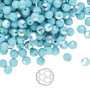4mm - Preciosa Czech - Turquoise AB - 144pk - Faceted Round Crystal