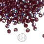 4mm - Preciosa Czech - Garnet AB - 144pk - Faceted Round Crystal