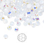 4mm - Preciosa Czech - White Opal AB - 144pk - Faceted Round Crystal