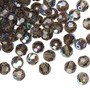 6mm - Preciosa Czech - Black Diamond AB - 24pk - Faceted Round Crystal