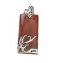 LAST STOCK: Gemstone Pendant 40mm x 16mm, with base metal heart bail