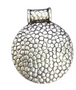 LAST STOCK: Base metal Pendant drop with circle impressions  45mm x 40mm,  with Bail - inner diameter 6mm