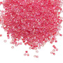 DB0075 - 11/0 - Miyuki Delica - Translucent Dark Coral-lined Rainbow Crystal Clear - 250gms - Cylinder Seed Beads
