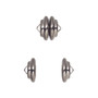 Clasp, Mag-Lok®, magnetic, brass, 10.8x7.7mm ribbed rondelle. Sold per pkg of 12.
