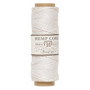 Cord, Hemptique®, polished hemp, white, 0.5mm diameter, 10-pound test. Sold per 205-foot spool.