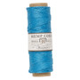 Cord, Hemptique®, polished hemp, turquoise blue, 0.5mm diameter, 10-pound test. Sold per 205-foot spool.