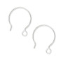 Ear wire, sterling silver, 20mm French hook with open loop, 21 gauge. Sold per pkg of 2 pairs.