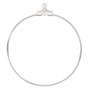 Beading hoop, stainless steel, 41mm round with loop. Sold per pkg of 10.