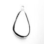 Tibetan Style Resin Pendant, Drop, Silver, Black & White, 85x42x10mm