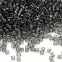 Seed bead, Dyna-Mites™, glass, transparent grey, #11 round. Sold per 40-gram pkg.