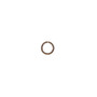 Jump ring, antique gold-plated brass, 6mm twisted round, 4mm inside diameter, 20 gauge. Sold per pkg of 100.