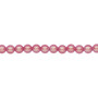 Pearl, Preciosa Czech crystal, pearlescent red, 4mm round. Sold per pkg of 50.