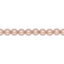 Pearl, Preciosa Czech crystal, pearlescent pink, 5mm round. Sold per pkg of 50.